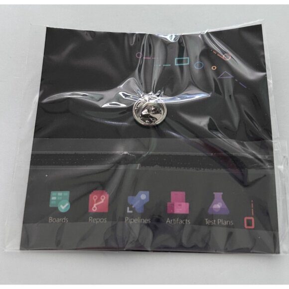 Microsoft Azure DevOps Git Logo Enamel Computer Pin Badge - Picture 3 of 3